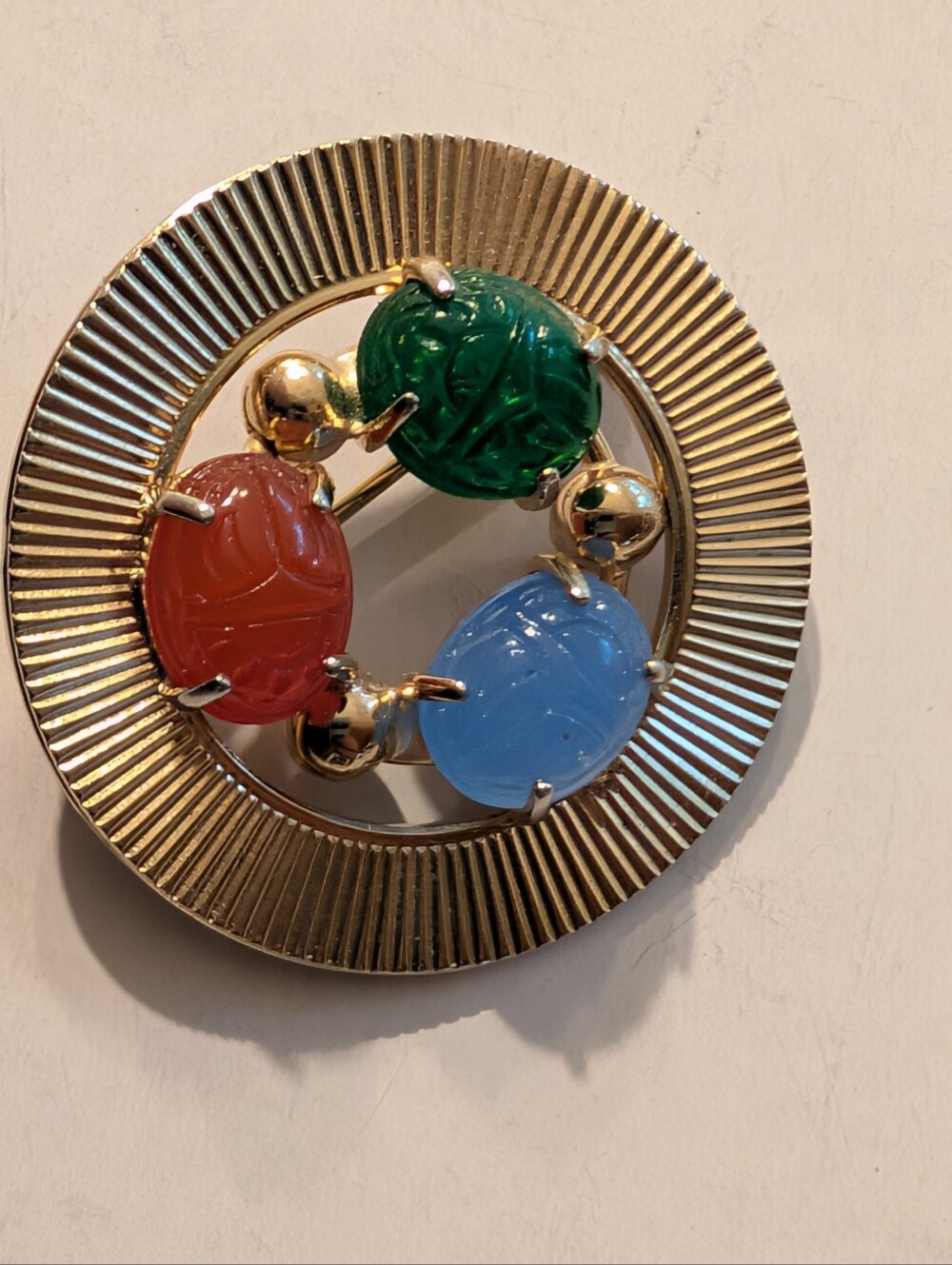 Vintage Scarab Pin Brooch
